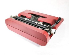 Olivetti Lettera 35 Typewriter Burgundy Red | Professional Painted & Refurbished
