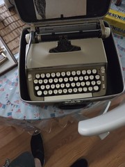 Smith-Corona Super Sterling Manual Portable Typewriter w/ Case Vintage Steel