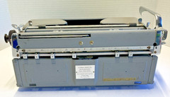 1950’s SM3 OLYMPIA De Luxe Manual Typewriter ~ Gray w/ Brown Keys ~ Metal Case