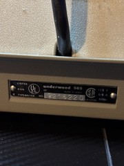 Underwood Electric Typewriter Model 565 CR FOR PARTS OR REPAIR ONLY