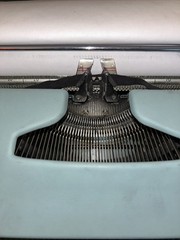 Smith-Corona Super Sterling Seafoam Green? Vintage Typewriter