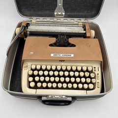 Vintage Smith-Corona Galaxie Portable Typewriter with Case