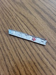 Vintage Royal Quiet Deluxe Typewriter Parts: Red ROYAL Badge/ Name plate insert