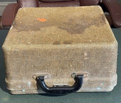 1950 Royal Arrow Typewriter Portable w/Case Serial #C 1982692 Dark Gray Squared