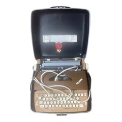 Vtg Smith Corona Coronet Automatic 10 Electric Brown Typewriter w Case WORKS