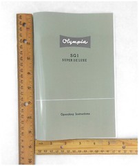 Olympia SG1 DeLuxe Typewriter Owner’s Manual User Manual Instruction Manual
