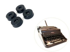 x4 New Rubber Feet for Hermes 2000 Typewriter Replacement Part Antique Vtg (b)