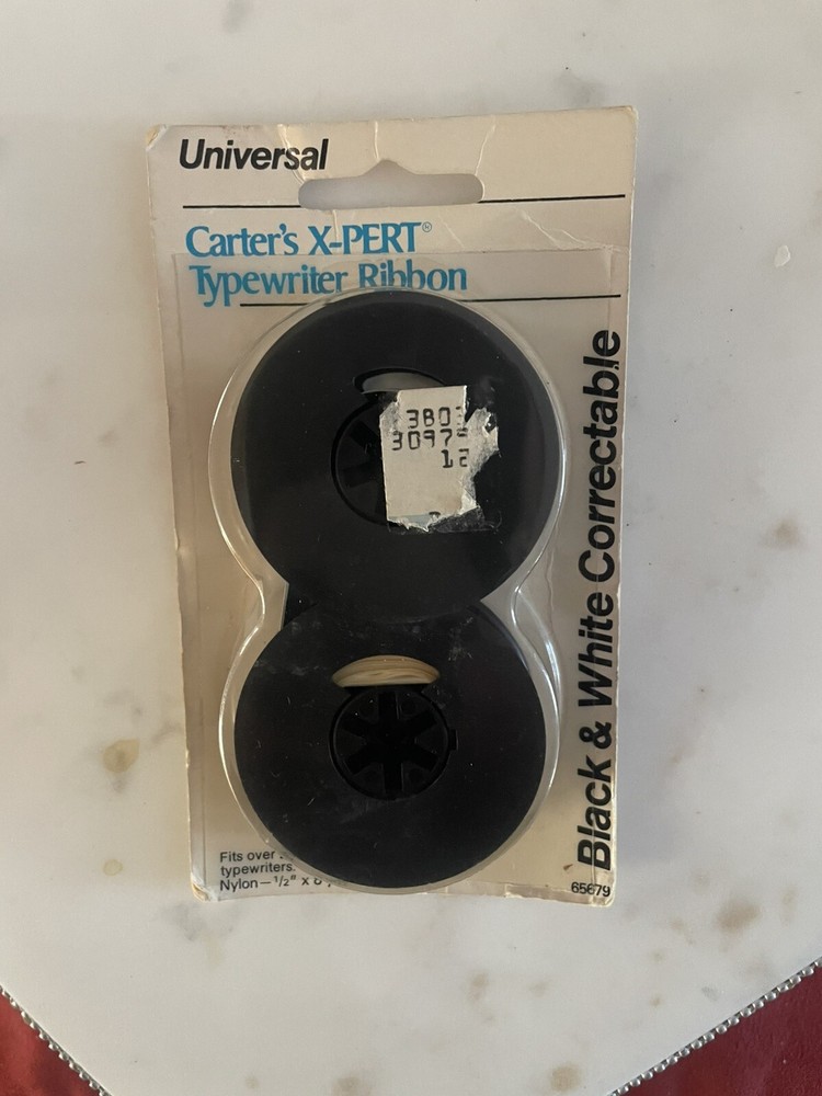 Carter’s X-PERT Typewriter Ribbon Black & White Universal New