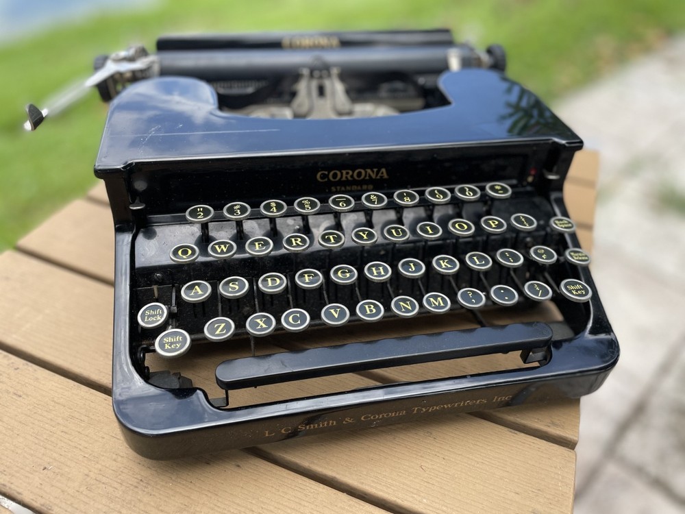 1937 Corona Working Standard Portable Manual Typewriter