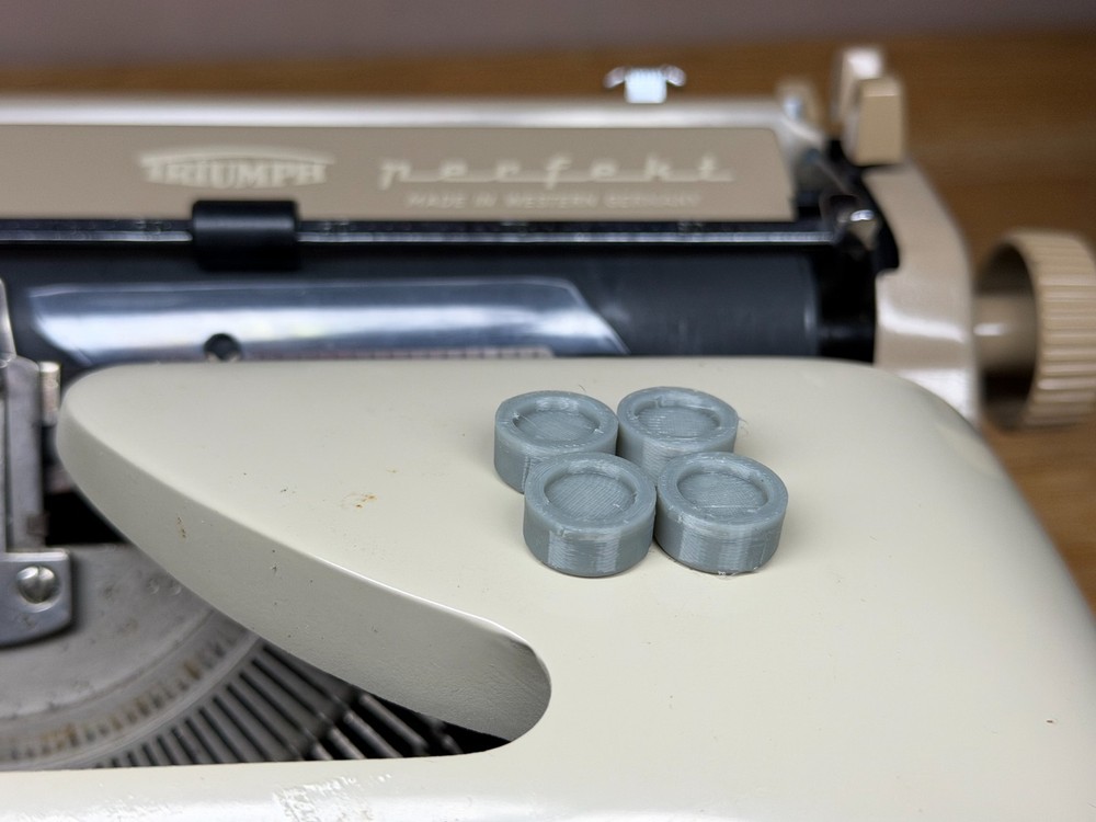 Replacement Top Lid Foot Mounts (Set of 4) for Triumph Portable Typewriters