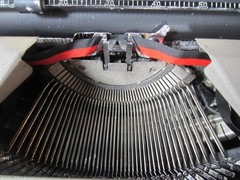 Gray 1955 Royal Quiet De Luxe Typewriter w Case Manual Key Serviced New Ribbon