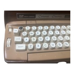 Vtg Smith Corona Coronet Automatic 10 Electric Brown Typewriter w Case WORKS
