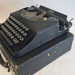 1938 Remington Rem Rand Cadet Portable Typewriter w/ Case S# CB126642 Gorgeous!