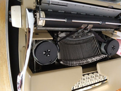 1960s Smith Corona Super Sterling Portable Typewriter w Case Beige Tan USA Made