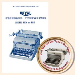 Royal KMG Typewriter Owner’s Manual User Manual Instruction Manual Booklet