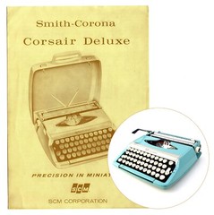 Smith Corona Corsair Deluxe Typewriter Instruction Manual Repro Antique Vtg SCM