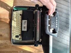 VTG Typewriter Sears Electric Power 12 Vintage w/Hard Case print USA working