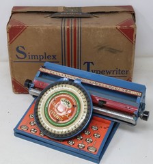 Antique c. 1902 Simplex Practical Dial Typewriter No. 2 With Box