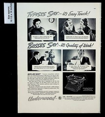 1937 Underwood Elliott Fisher Co. Typewriters Vintage Print Ad 31630
