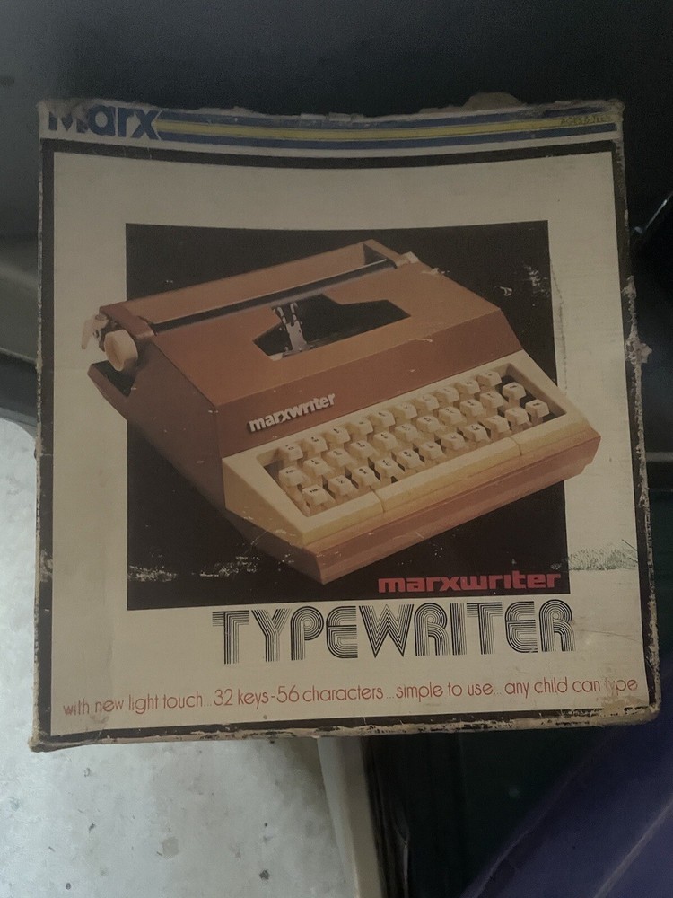 Marx Toys Marxwriter Typewriter WITH ORIGINAL BOX — Vintage 1970s