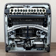 Smith Corona Clipper Portable Typewriter 1950s Green Keys Gray Body With Case
