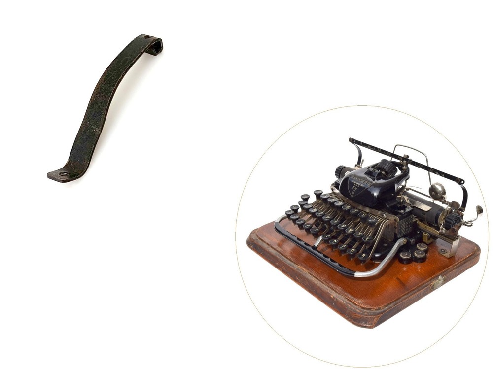 Paper Scale Holder for Blickensderfer No.7 Typewriter Antique Ruler Bracket Part