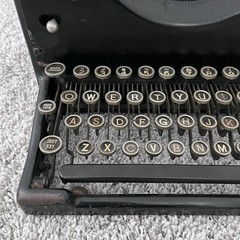 1930’s Black Royal Typewriter Glass Beveled Windows Writers Aesthetic Display
