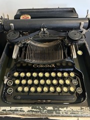 Vintage 1917 Corona Model 3 Folding Portable Manual Typewriter w/Original Manual
