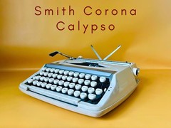Working Typewriter Smith Corona Calypso White Typewriter QWERTY Portable Manual