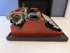 Underwood Typewriter Standard Four Bank RARE COLOR Burnt Red? 1920s Orson Welles