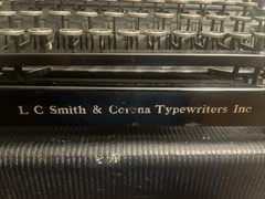 Vintage 1937 Corona Standard Flat-Top Portable Typewriter With Case & New Ribbon