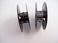 2 FLANGE RIBBON METAL SPOOLS FOR UNDERWOOD TYPEWRITER