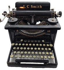 Antique 1930s LC Smith No 8 Typewriter Working Glass Keys Factory Rebuilt Corona