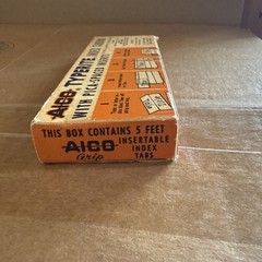 AICO TYPERITE Index Tabbing 1953 Box Typewriter Accessory Desktop Collectable