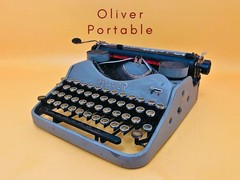Working Typewriter Oliver Portable Gray Typewriter Gift for Writer 1930s Metal