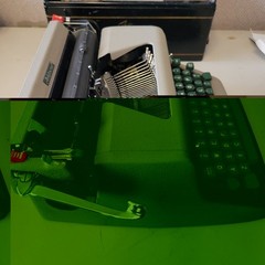 Vintage Royal Aristocrat Typewriter With Case Green Keys~ Tested Working 1950s