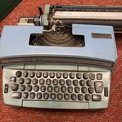 Smith Corona Electric Coronet Super 12 Baby Blue Typewriter Tested Works 1979