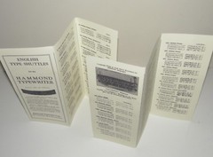 Hammond Typewriter English Type Shuttle Brochure Reproduction