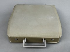 Hermes Rocket Cursive Script Typewriter with Hardshell Carrying Case 1980