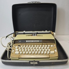 Vintage Smith Coronet Electric 12 Automatic Brown-Tan Typewriter With Case