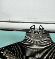 1964 SCM Smith-Corona Corsair Deluxe Typewriter Cover Turquoise Ribbon Vtg Works