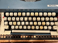 Royal Sprite Portable Blue Typewriter w/ Case 1970s Japan Manual Tested Vintage