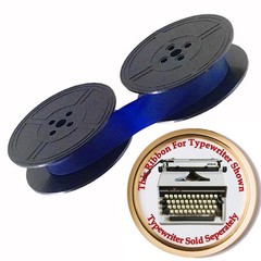 BLUE Ink Typewriter Ribbon for an Adler J2 Typewriter Auto Reverse Eyelets