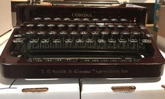 Antique 1936 Smith Corona Red Maroon Sterling Vintage Typewriter 1A12179