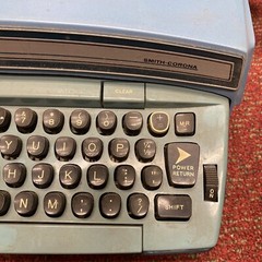 Smith Corona Electric Coronet Super 12 Baby Blue Typewriter Tested Works 1979