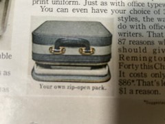 Remington Rand Typewriter Print Ad 1967 Sperry Rand Case Color Large Size