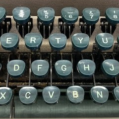 Vtg Smith Corona Green Keys Sterling Typewriter Manual Portable w/Case READ