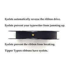 New Black Ink Ribbon for a Hermes Media 3 Typewriter Boxy 1970s Models