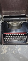 Corona Sterling Working Glossy Black Flat Top Typewriter 1930’s Standard Clean!