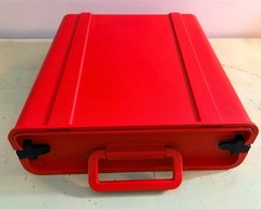 Olivetti Valentine Typewriter • Red Portable w/Original Case, Manuals • Pica